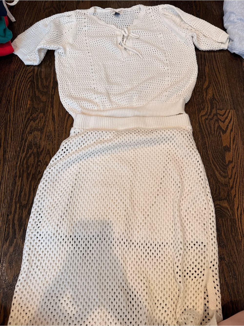 Women’s Cream Knit Two-Piece Set